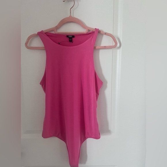 Express Tops - Pink Sleeveless Bodysuit